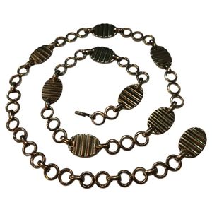 BELT GOLD TONE RETRO CHAIN BELT